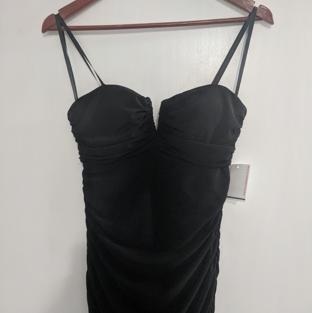 NWT long strapless black formal dress - Picture 3 of 3